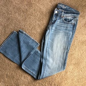 American Eagle jeans light wash slim boot Size 2 L